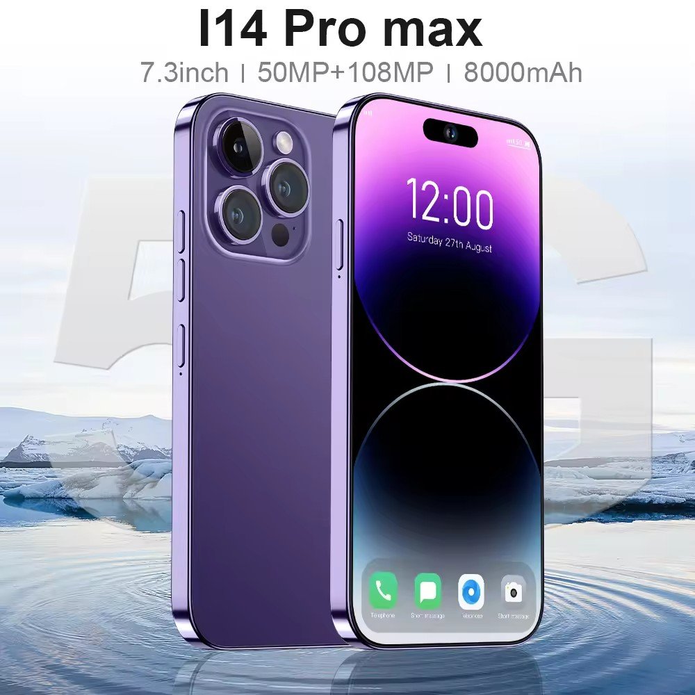 Original i14 phone 14 pro max 6.7 inch 12GB + 512Gb Clone IOSS smartphone 5G 8-core celulares 14 pro max unlocked mobile phone
